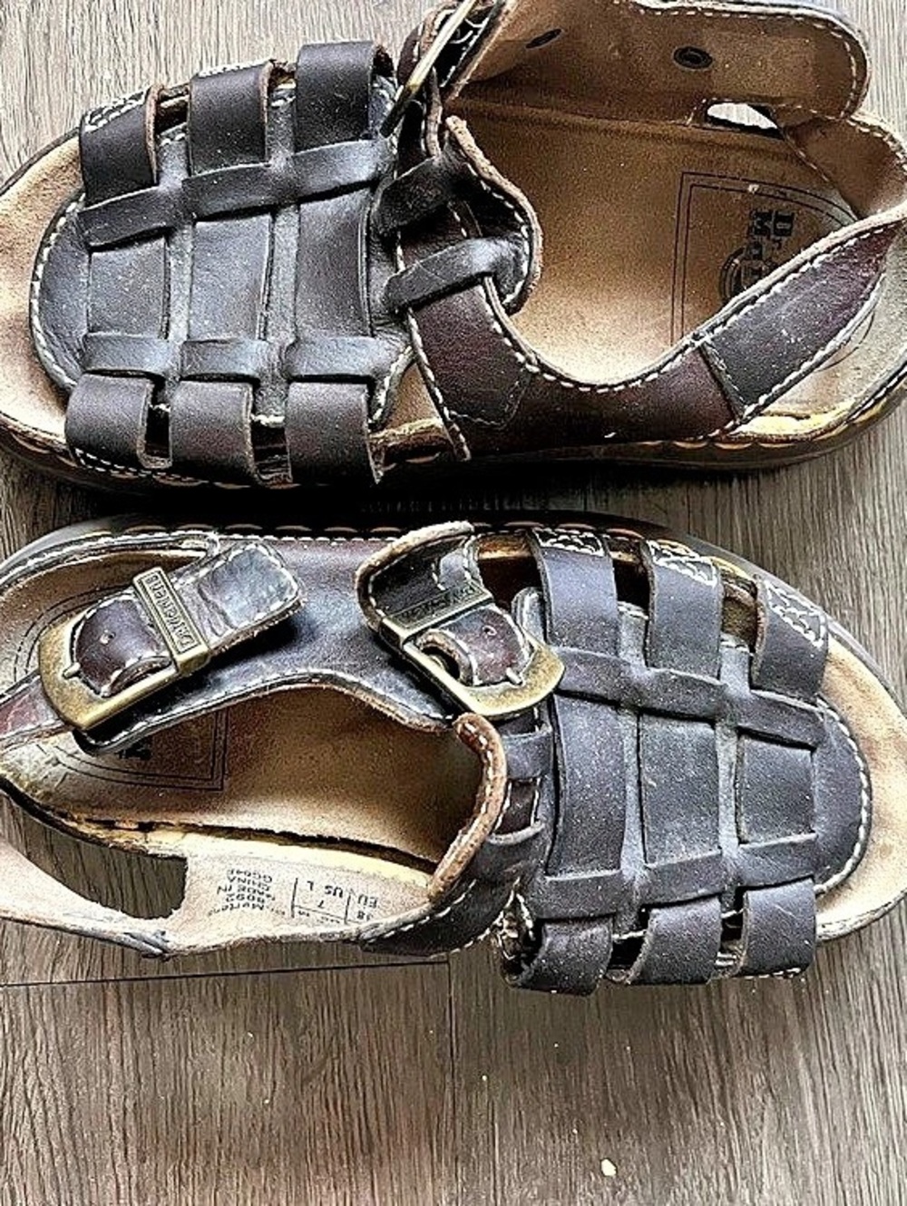 Dr. Martens 8092 Leather Fisherman Sandals Black & Brown US 7